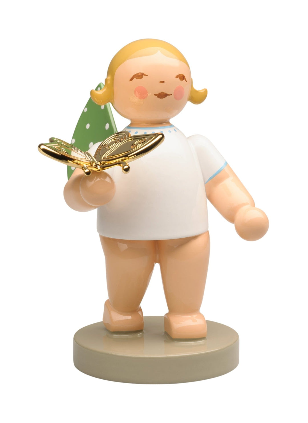 WUK - 650/126 - Wendt & Kühn 'No. 13, Träumer, Engel mit Schmetterling · vergoldet - 6cm'