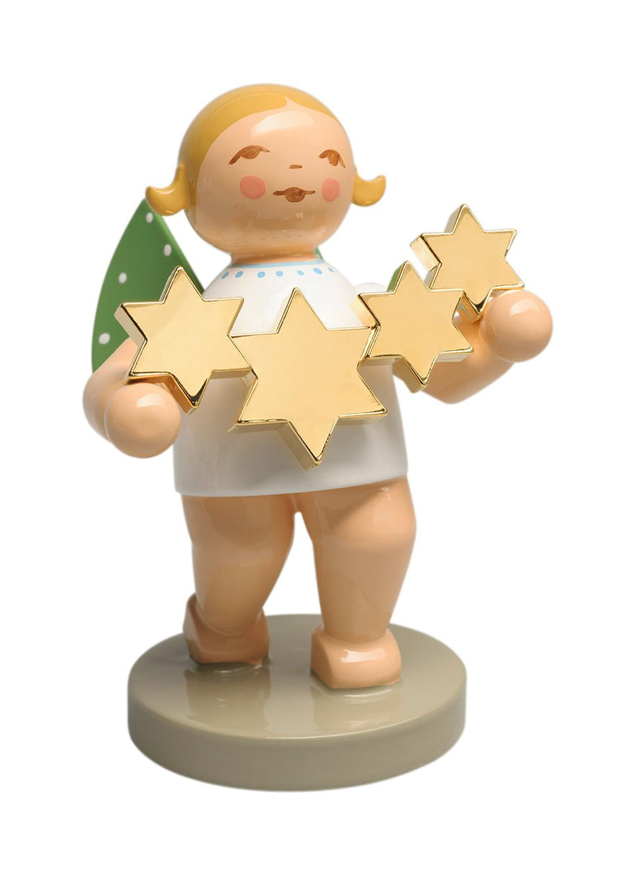 WUK - 650/118 - Wendt & Kühn 'No. 5, Sternenfänger, Engel mit Sternen · vergoldet - 6cm'