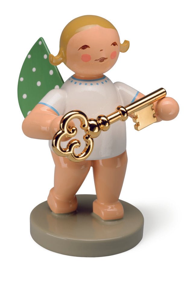 WUK - 650/121 - Wendt & Kühn 'No. 8, Schatzmeister, Engel mit Schlüssel, vergoldet - 6cm'