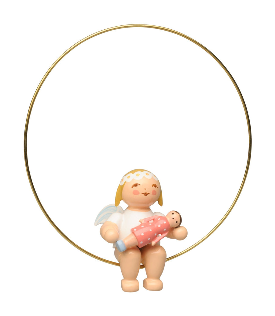 WUK - 6308/P - Wendt & Kühn 'Ornament Christbaumengel im Ring, mit Puppe - Height ring 6cm' 2025