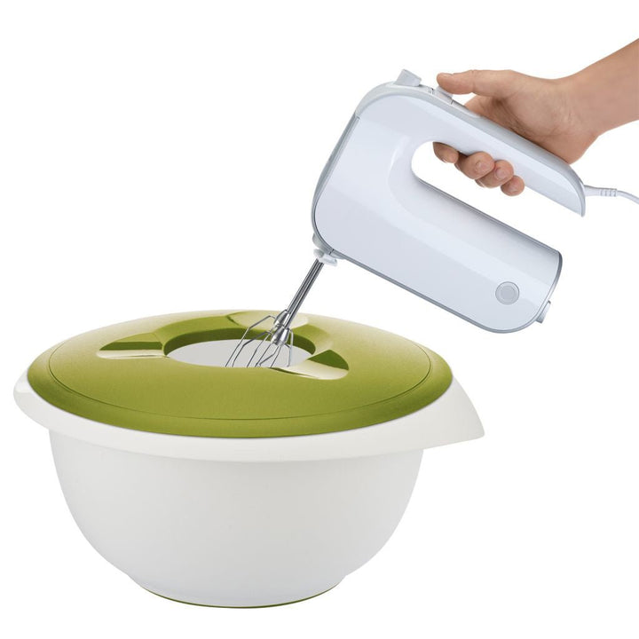 WST - 3155227A - Westmark, Rührschüssel mit zweigeteiltem Deckel 3,5l - weiß/apfelgrün
