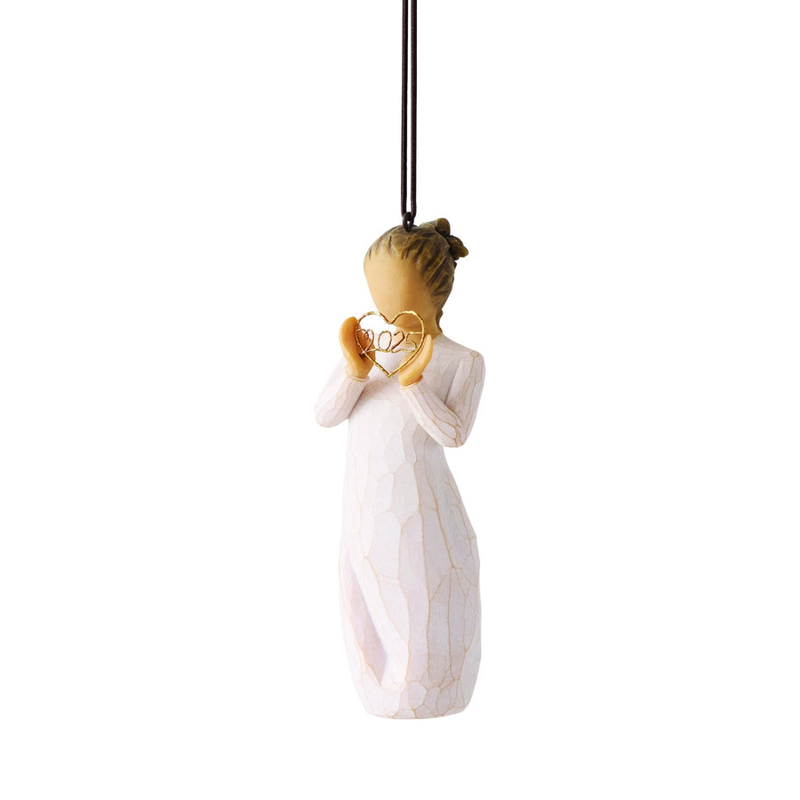 WT - 28309 - Willow Tree Figur 'Ornament mit 2025 Herrz in den Händen - 11,5cm' 2025