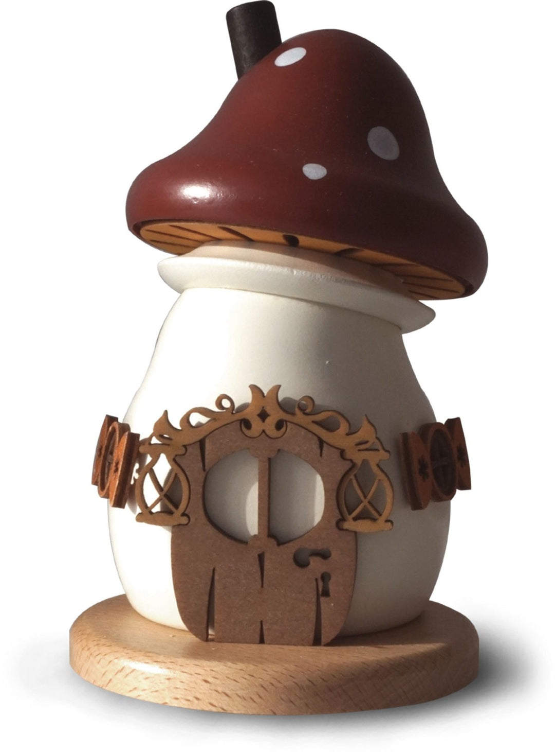 ZEI - 5178 - Zeidler Holzkunst - lustiger Räucherpilz - ca. 15cm