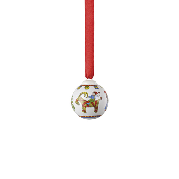 Hutschenreuther Xmas Porzellan-Minikugel Strohbock 4 cm