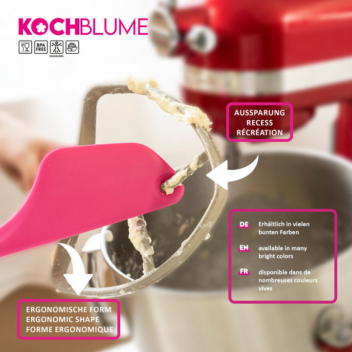 KOBL - 22060.12 - Allzweckschaber, KochBlume, Silikon, Edelstahl, taupe