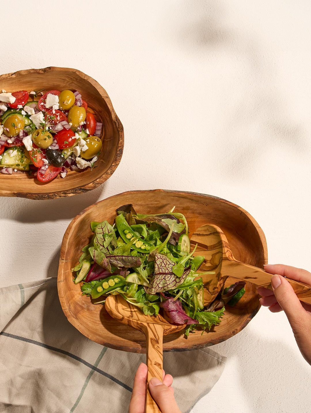 ASA - 43930970 - ASA - Salatbesteck, Olivenholz, 26cm