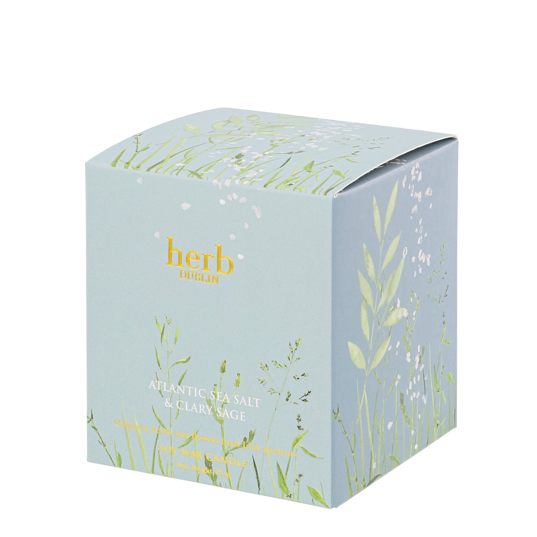 herb - HC - SEA - 89 - Atlantic Meersalz Kerze, herb DUBLIN