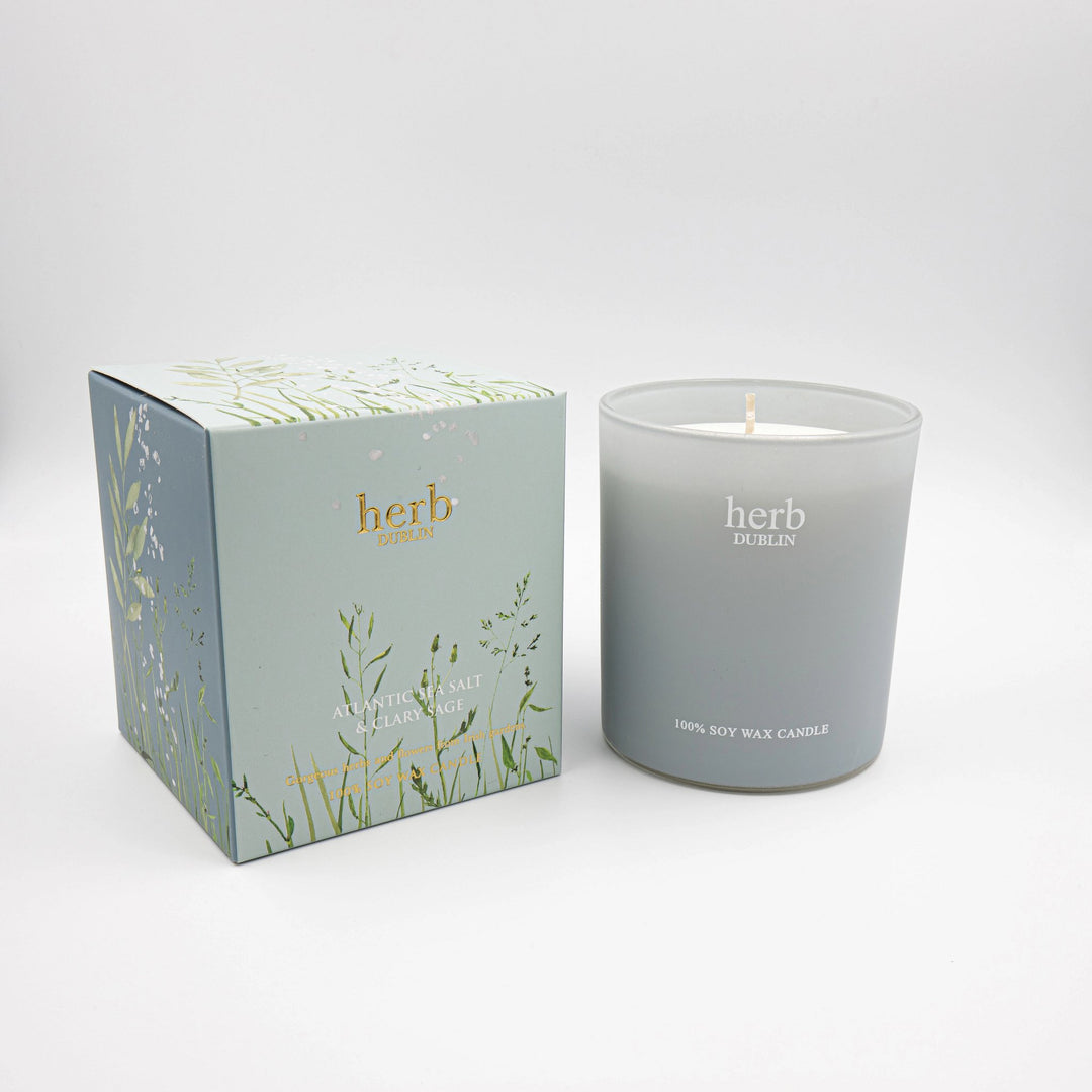 herb - HC - SEA - 89 - Atlantic Meersalz Kerze, herb DUBLIN