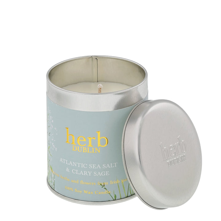 herb - HTS - SEA - Atlantik Meersalz Zinn Kerze, herb DUBLIN