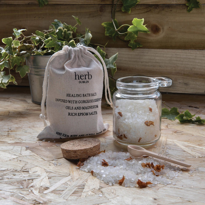 herb - HB - BS - PEPP - Badesalz Pfefferminz und Euculyptus Glas, herb DUBLIN