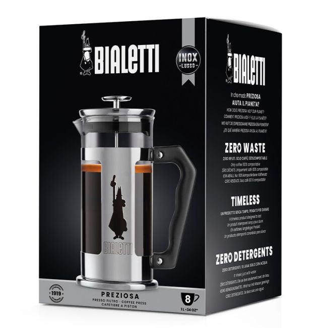 Bialetti 'French Press Preziosa 1,0 Liter, Kaffee und Teebereiter' BIA - 3130