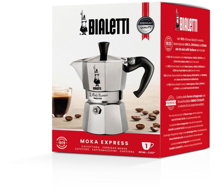 BIA - 1168 - Bialetti, 'Moka Express, Espressokocher Export, 2 Tassen'