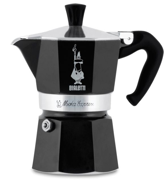 BIA - 4953 - Bialetti 'Moka Express, Espressokocher Schwarz, 6 Tassen'