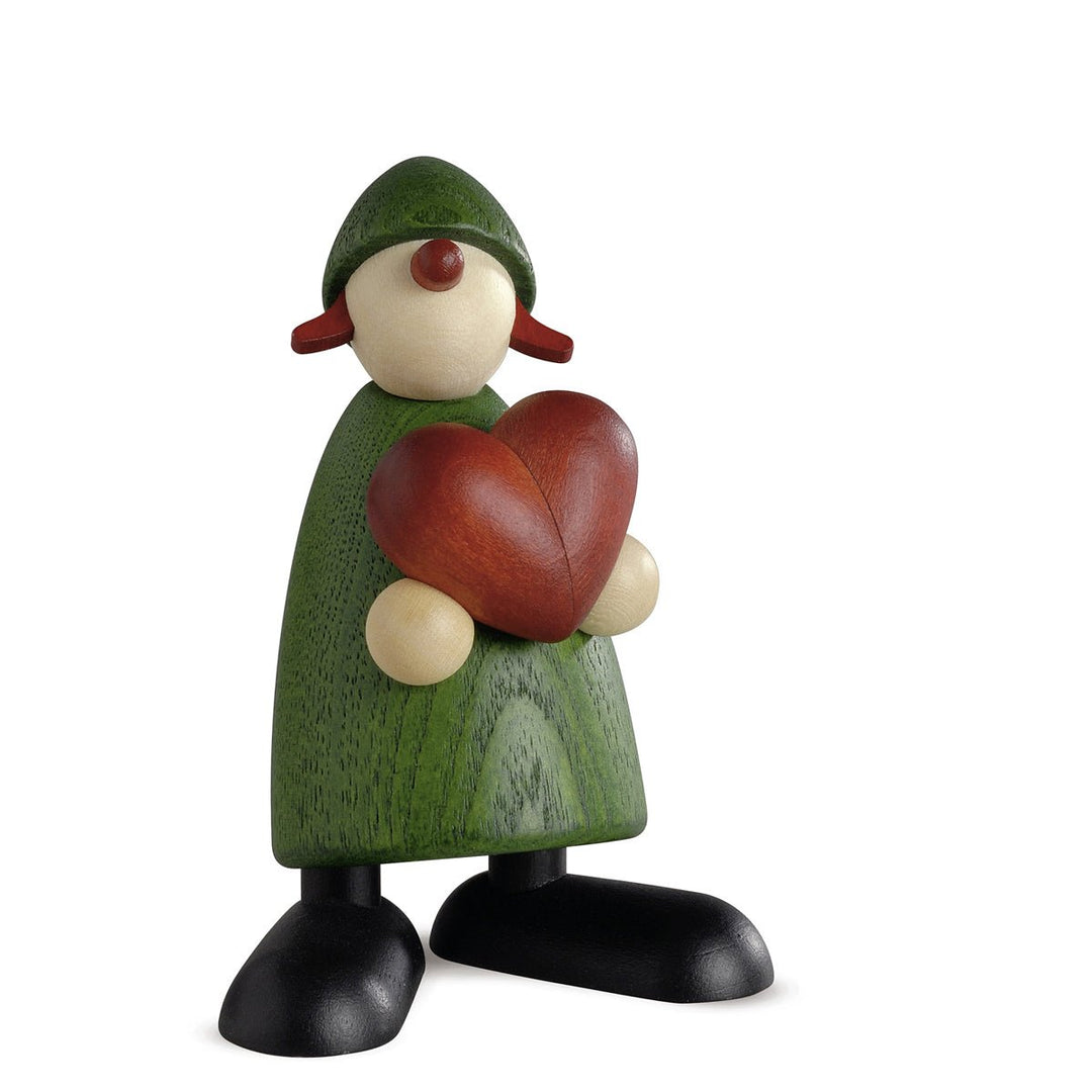 KOE - 5061gruen - Bjoern Koehler - Gratulantin - Thea mit Herz, grün, 8,3cm