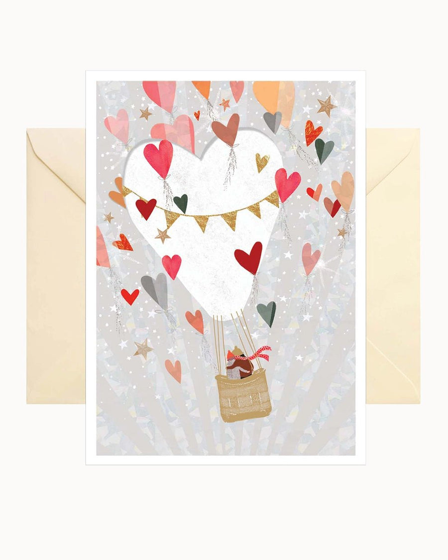CHI - LT286 - chic.mic 'Doppelkarte mit Umschlag' "Herz Heißluftballon"