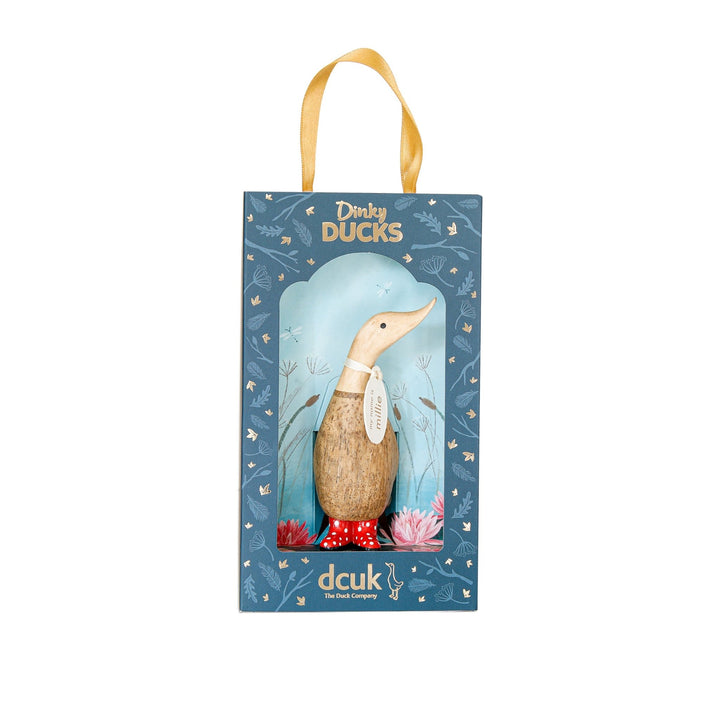 dcuk - DDW1SR - dcuk - Spotty Boots Dinky Duck (Red/Pink) links blickend - h 11 cm