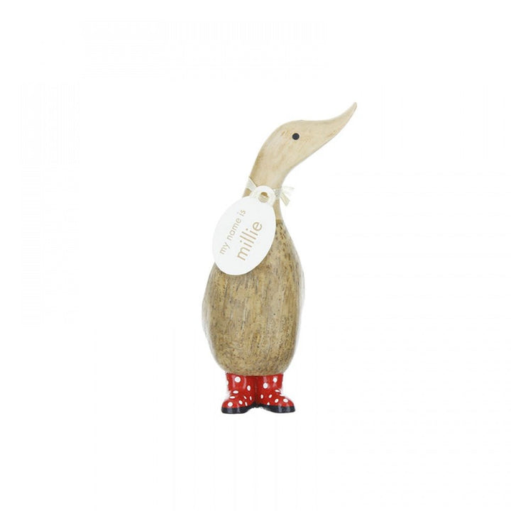 dcuk - DDW1SR - dcuk - Spotty Boots Dinky Duck (Red/Pink) links blickend - h 11 cm