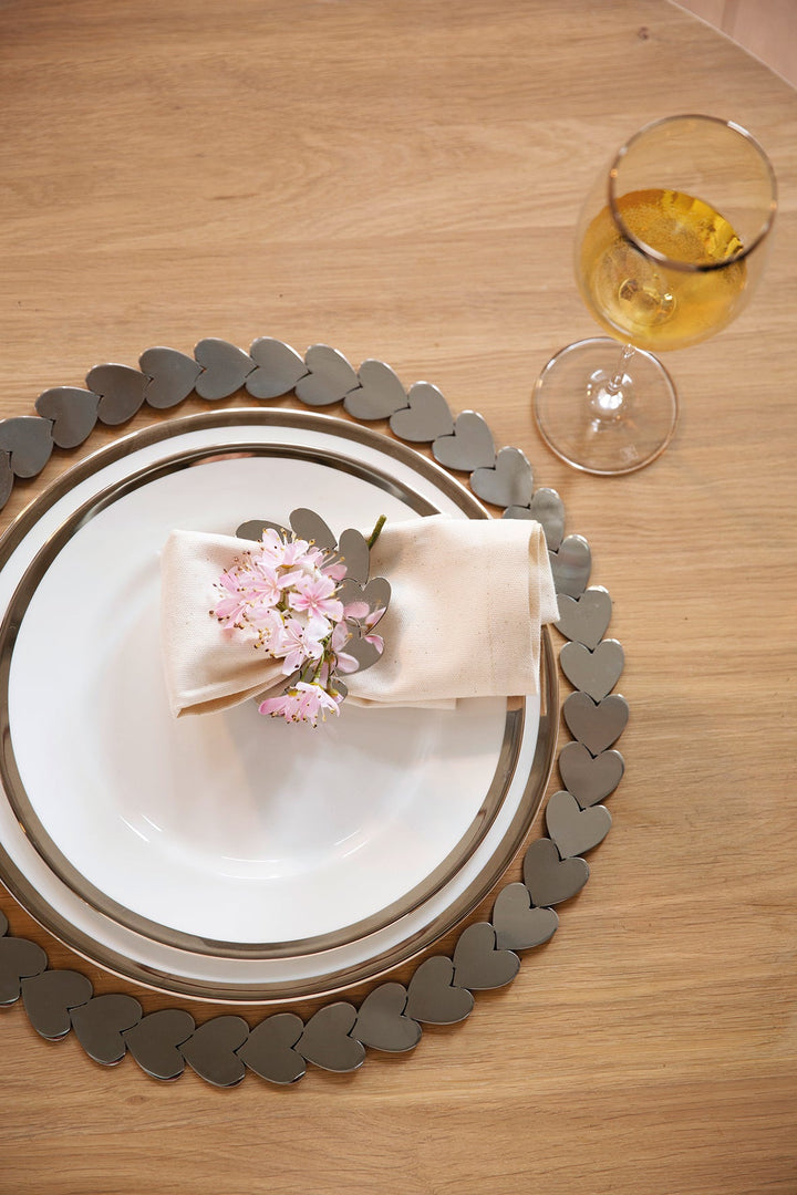 FINK - 151153 - FINK 'Dekoration Kranz, Herzen aus Edelstahl, D11cm'