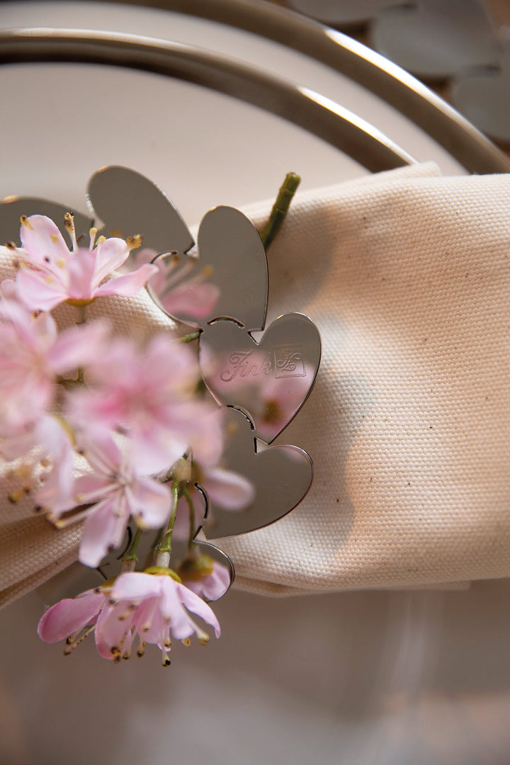 FINK - 151153 - FINK 'Dekoration Kranz, Herzen aus Edelstahl, D11cm'