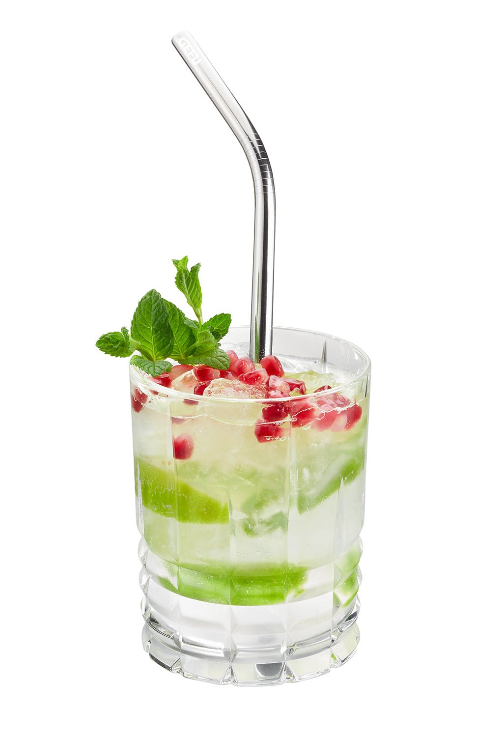 GE12706 - GEFU 'Edelstahltrinkhalm FUTURE, 23 cm, 4 Stück mit Bürste'