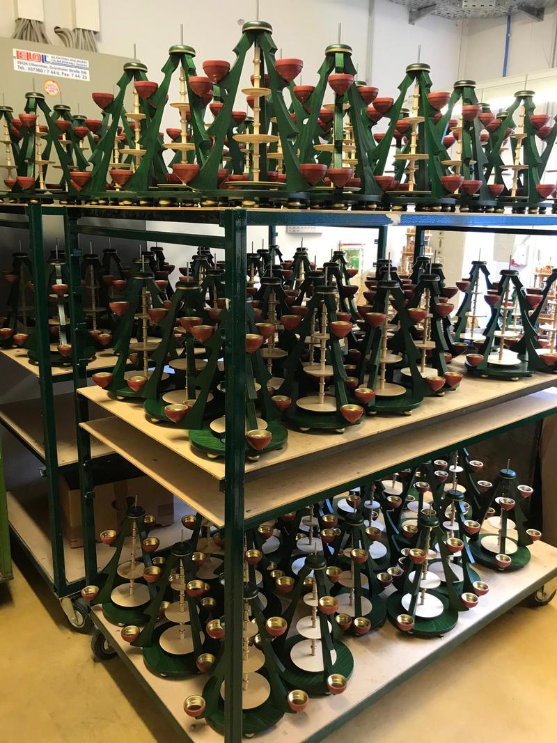 RGL - 15830 - Glässer Volkskunst 'Baumpyramide Christi Geburt 2 - stöckig' 40cm