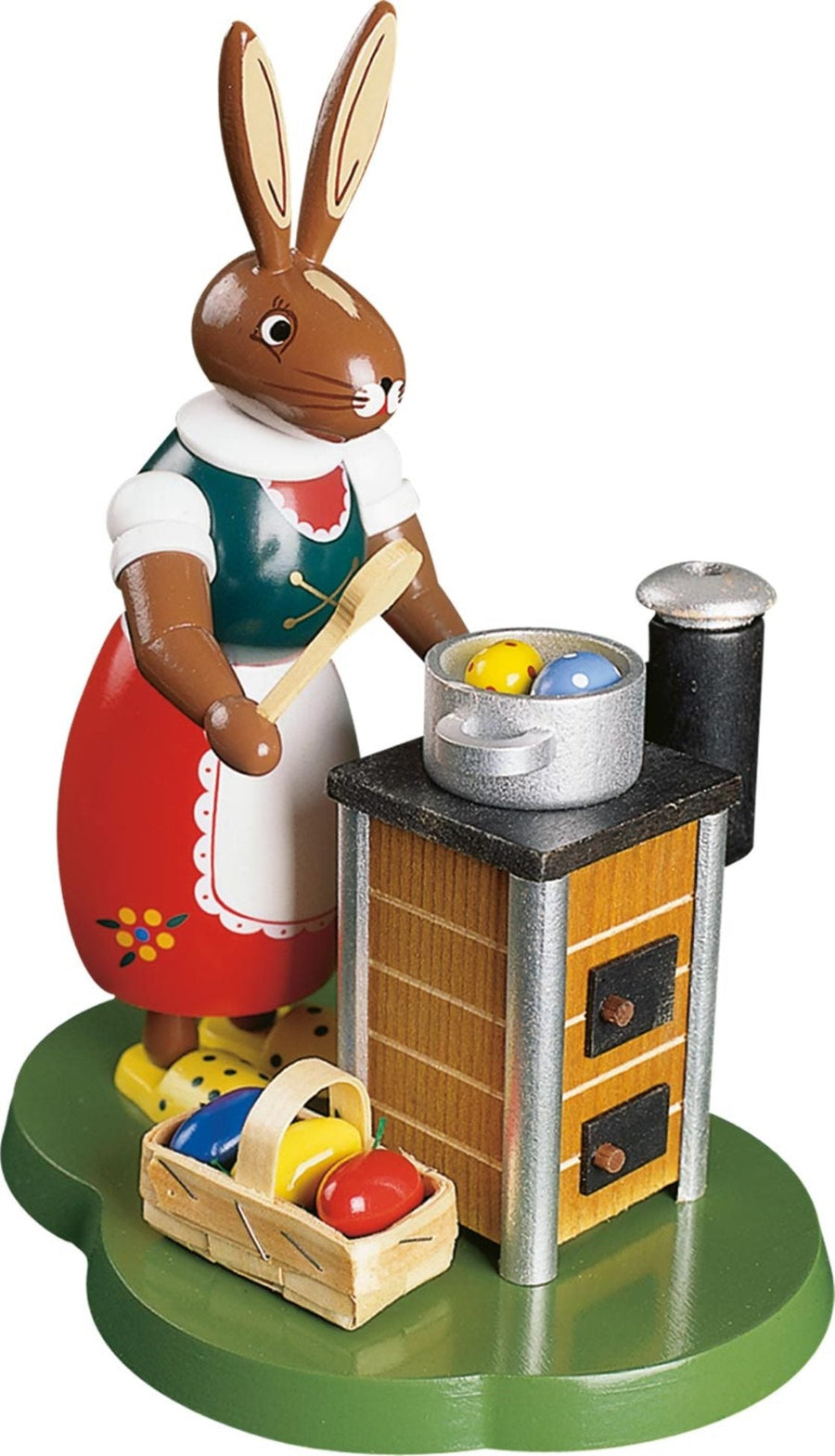 RGL - 13046 - Glässer Volkskunst 'Hasenmutti am Räucherofen - 21cm'