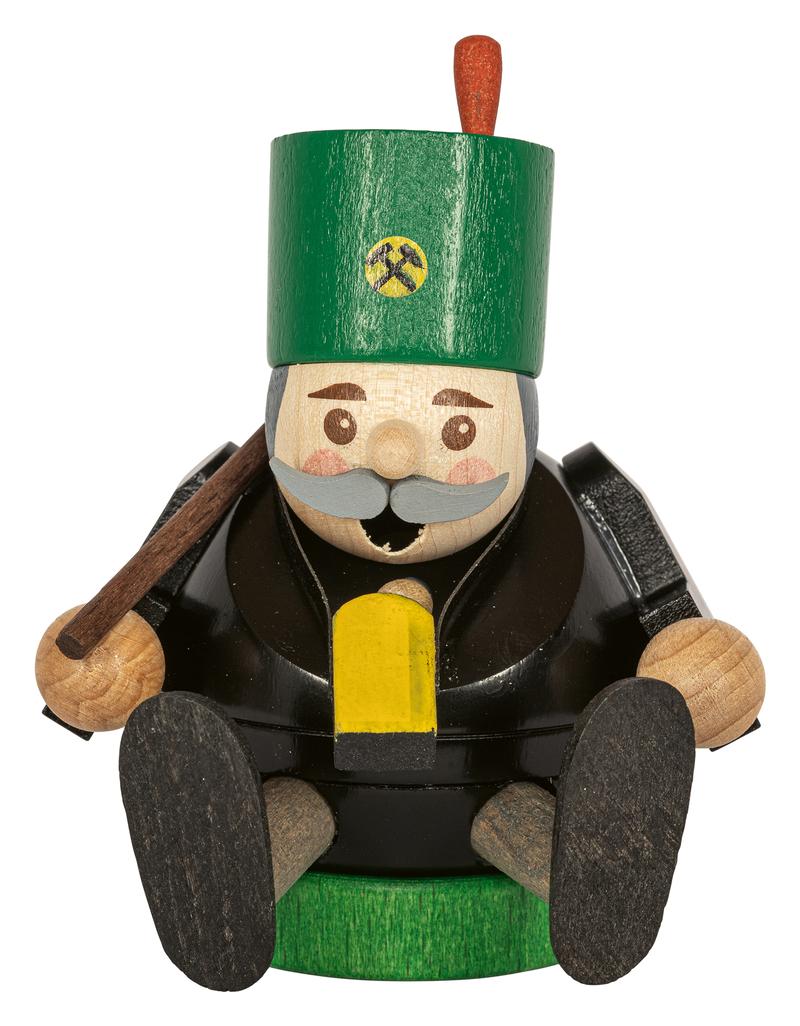 RGL - 26705 - Glässer Volkskunst 'Minikugelrauchmann Bergmann' 9cm