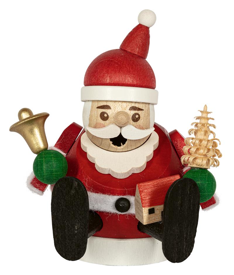 RGL - 26707 - Glässer Volkskunst 'Minikugelrauchmann Weihnachtsmann' 9cm