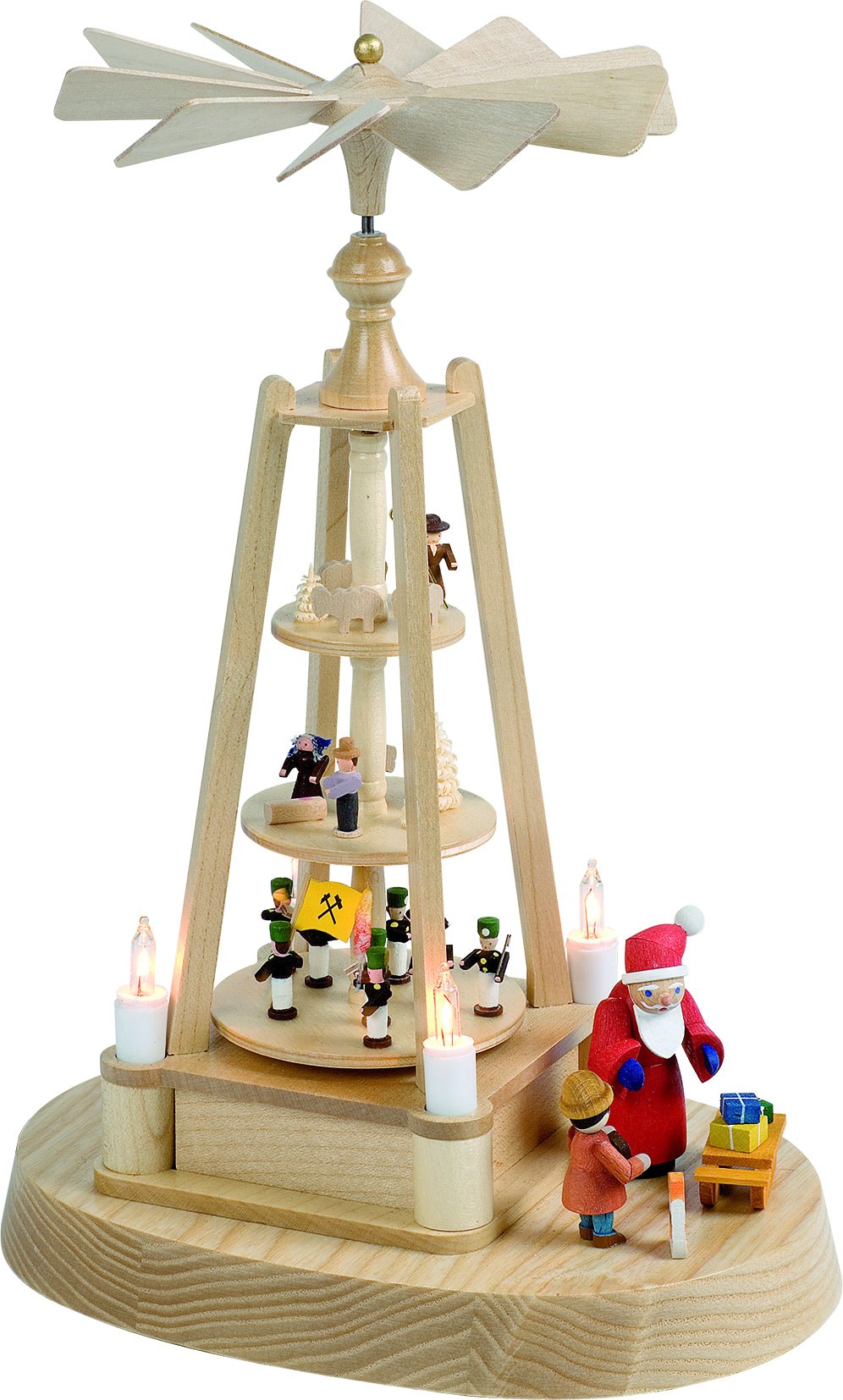 RGL - 08088 - Glässer Volkskunst 'Minipyramide, elektrisch' 27cm