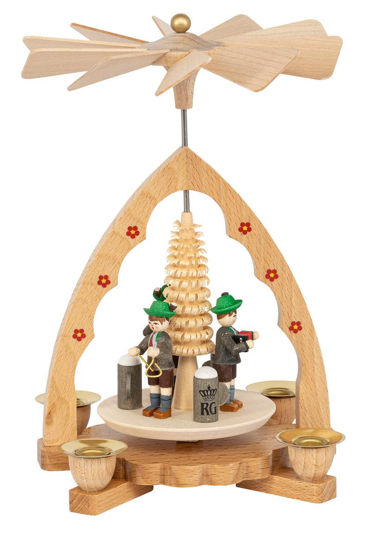 RGL - 16375 - Glässer Volkskunst 'Pyramide Bayerntrio' 19cm