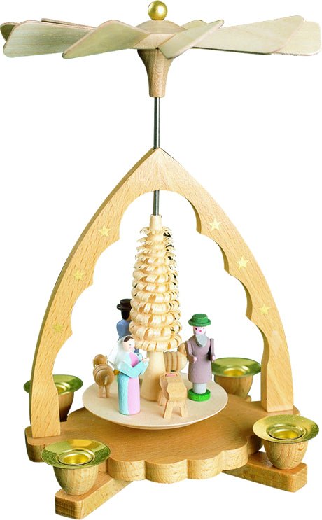 RGL - 16330 - Glässer Volkskunst 'Pyramide Christi Geburt' 19cm