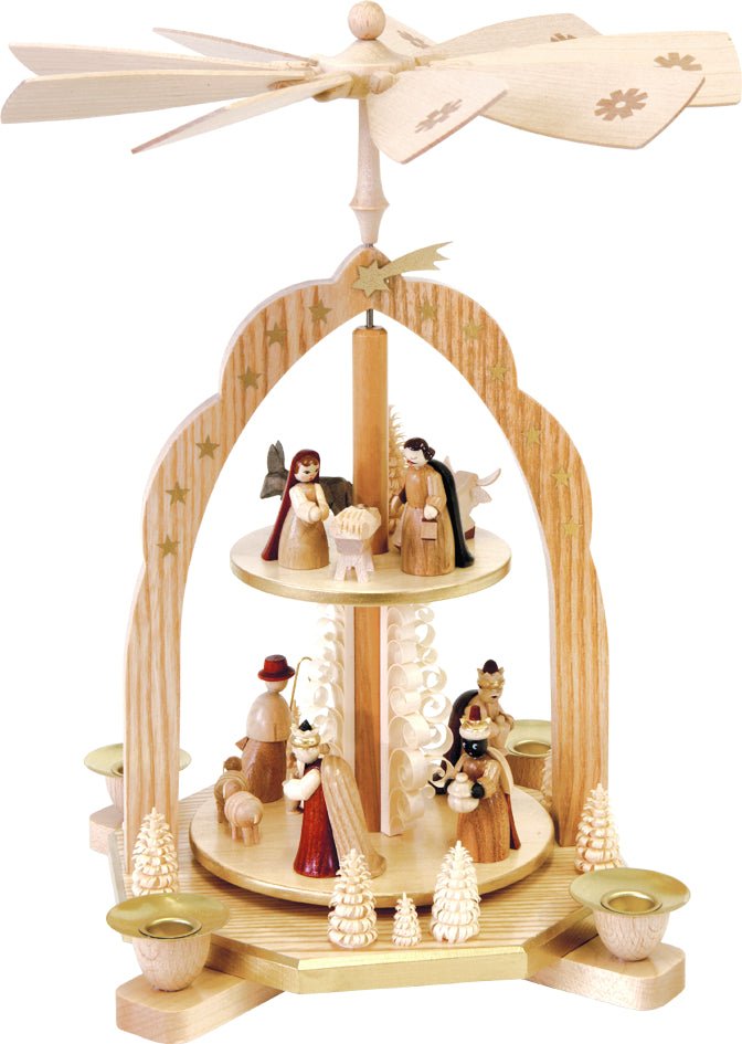 RGL - 16212 - Glässer Volkskunst 'Pyramide Heilige Drei Könige 1 - stöckig' 31cm