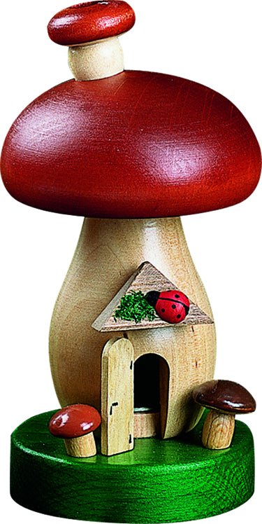 RGL - 26305 - Glässer Volkskunst 'Räucherpilz' 14cm