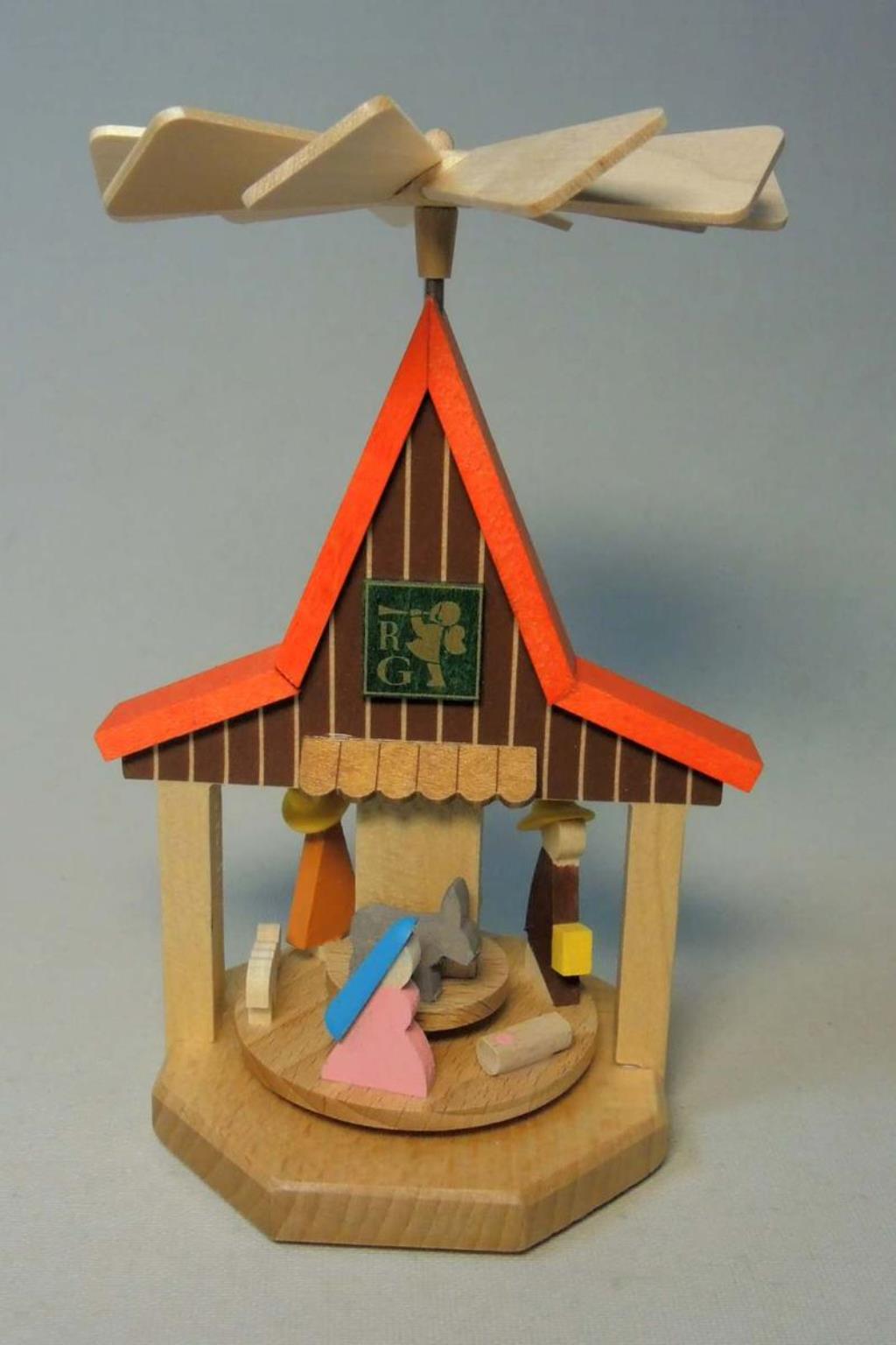 RGL - 01751 - Glässer Volkskunst 'Wärmespiel Haus Christi Geburt' 13cm