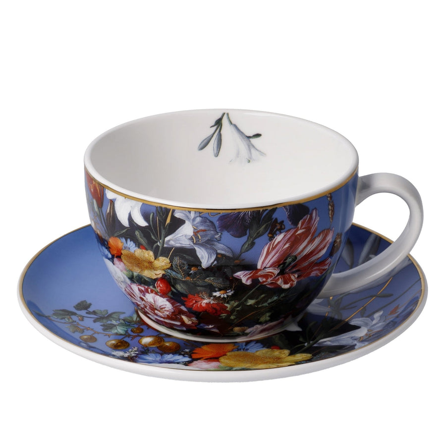 67061611 - Goebel Artis Orbis Jan Davidsz de Heem ' Tee - / Cappuccinotasse Jan Davidsz de Heem - Sommerblumen'