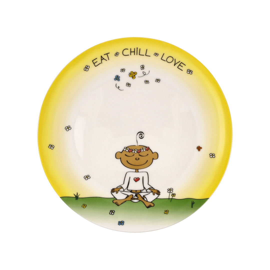 54103031 - Goebel Der kleine Yogi® Wohnaccessoires Teller 'Eat Chill Love 23' 2023