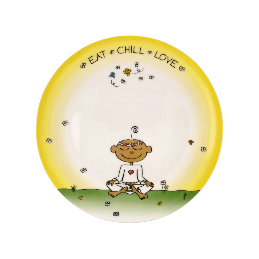 54103031 - Goebel Der kleine Yogi® Wohnaccessoires Teller 'Eat Chill Love 23' 2023