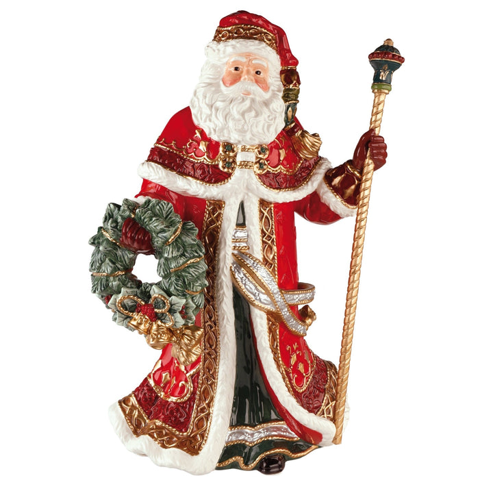 51001551 - Goebel Fitz and Floyd Fitz & Floyd Christmas Collection Figur 'Santa mit Kranz' 2023
