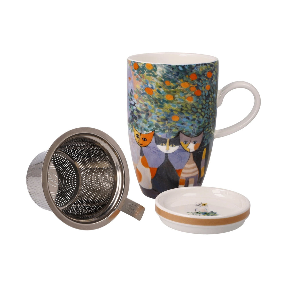 Goebel Rosina Wachtmeister Wohnaccessoires Teetasse mit Deckel und Sieb 'Tempi felici' 2023-66861321