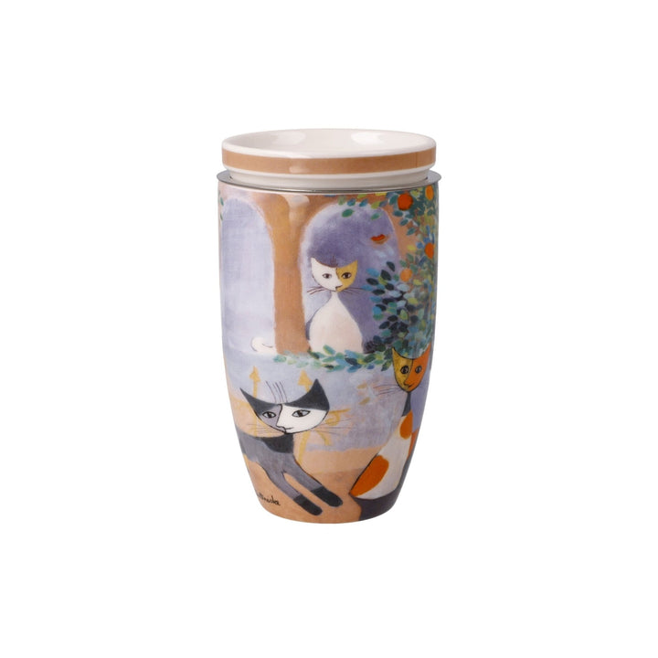 66861321 - Goebel Rosina Wachtmeister Wohnaccessoires Teetasse mit Deckel und Sieb 'Tempi felici' 2023