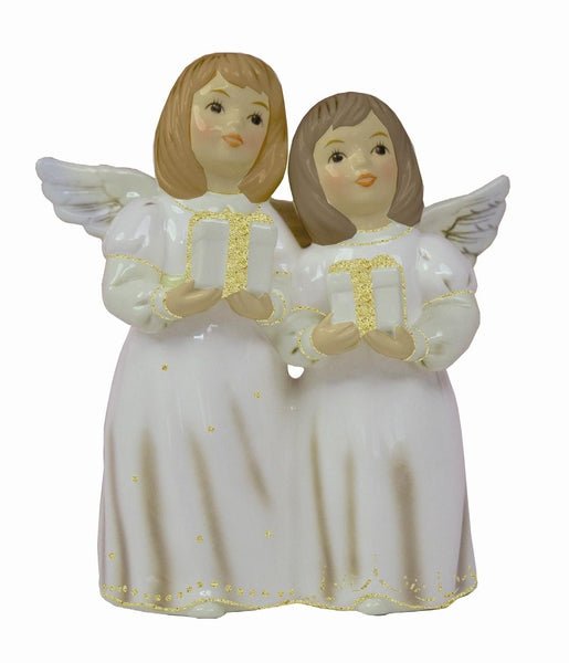 Goebel XM Andächtig Engel - Hier sind die Geschenke weiss-gold-41-374-04-2