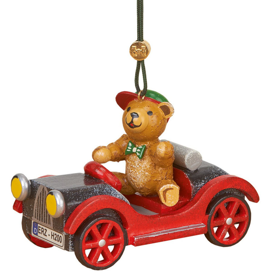 HUB - 140h2002 - Hubrig Volkskunst 'BBH - Auto mit Teddy 8cm'