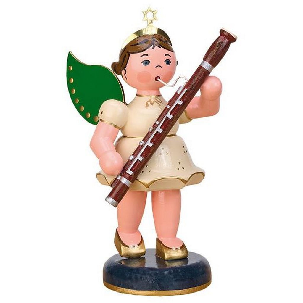 HUB - 121h1013 - Hubrig Volkskunst, Engel mit Fagott 16cm, 2024