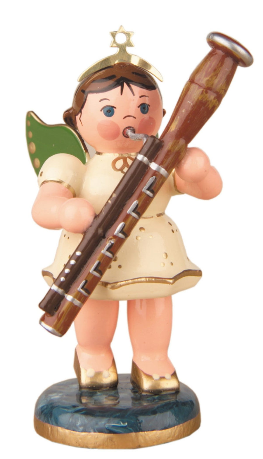HUB - 121h0031 - Hubrig Volkskunst 'Engel mit Fagott 6,5cm'
