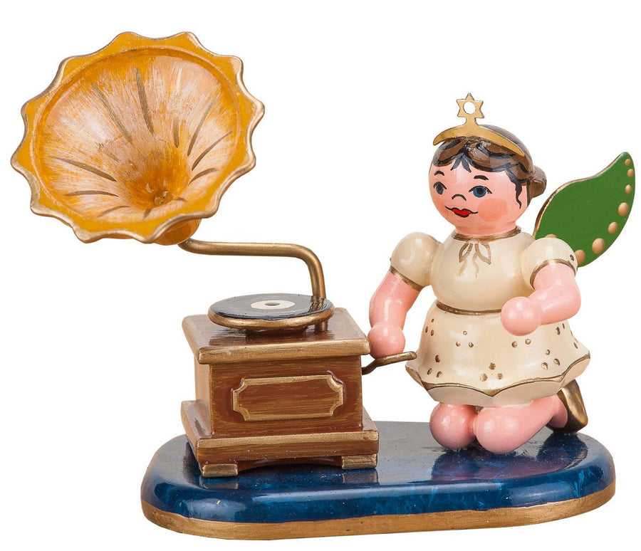 HUB - 121h0043 - Hubrig Volkskunst 'Engel mit Grammophon 6,5cm'