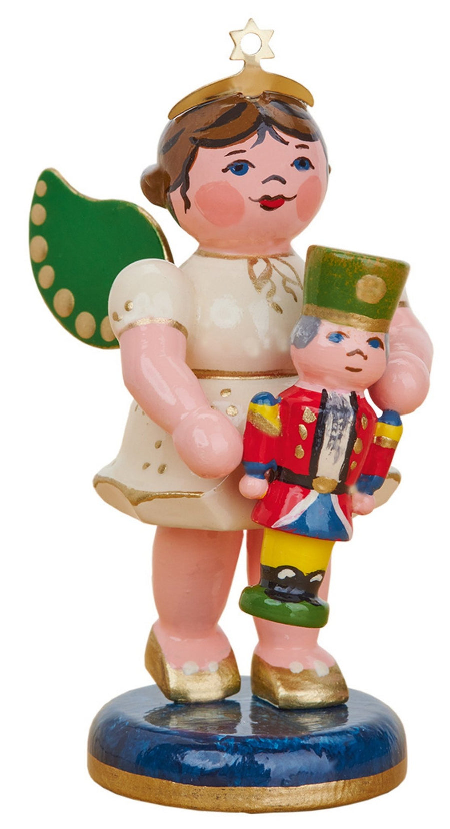 HUB - 121h0104 - Hubrig Volkskunst 'Engel mit Nussknacker 6,5cm'