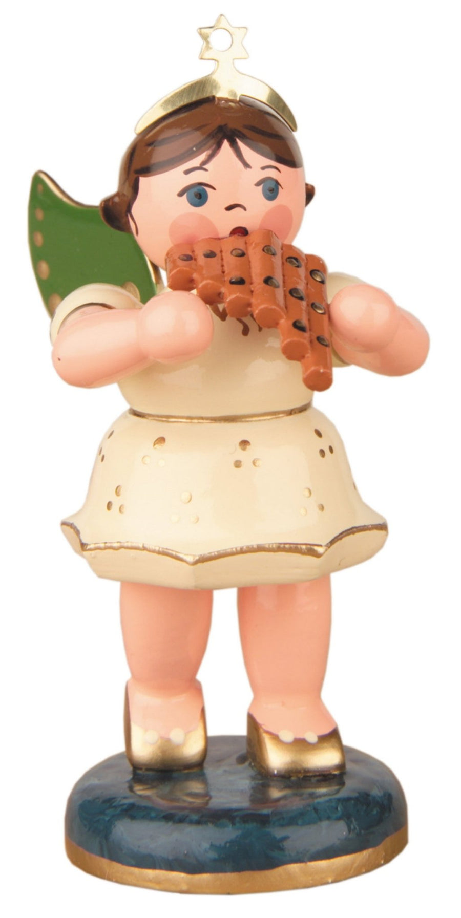 HUB - 121h0024 - Hubrig Volkskunst 'Engel mit Panflöte 6,5cm'