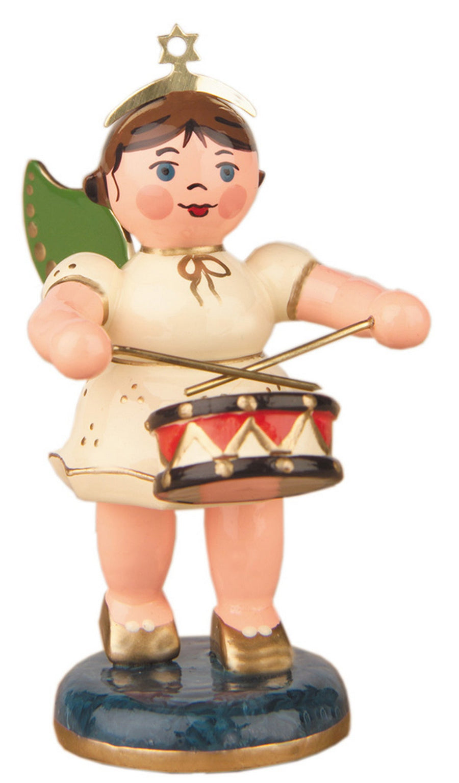 HUB - 121h0016 - Hubrig Volkskunst 'Engel mit Trommel 6,5cm'