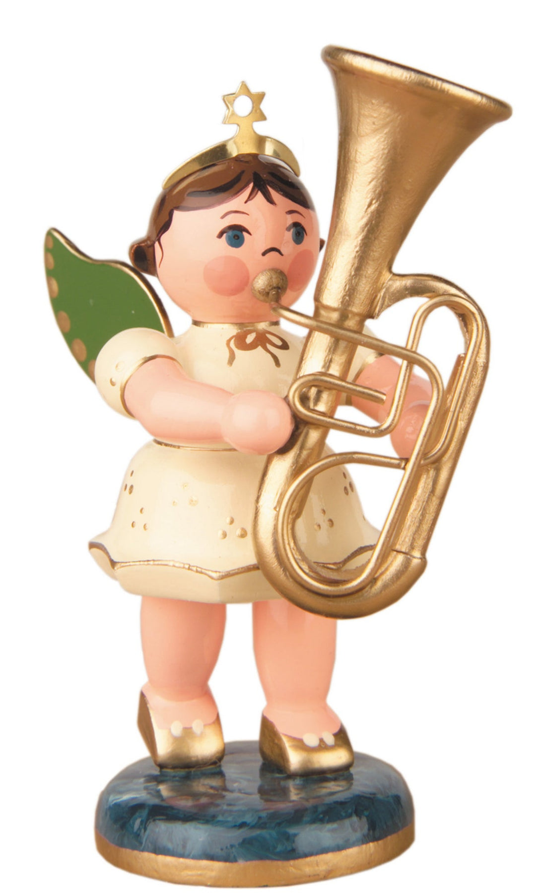 HUB - 121h0032 - Hubrig Volkskunst 'Engel mit Tuba 6,5cm'
