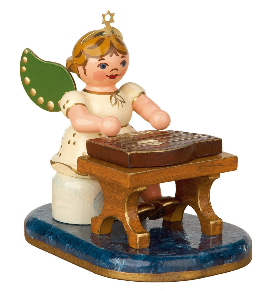 HUB - 121h0040 - Hubrig Volkskunst 'Engel mit Zither 6,5cm'